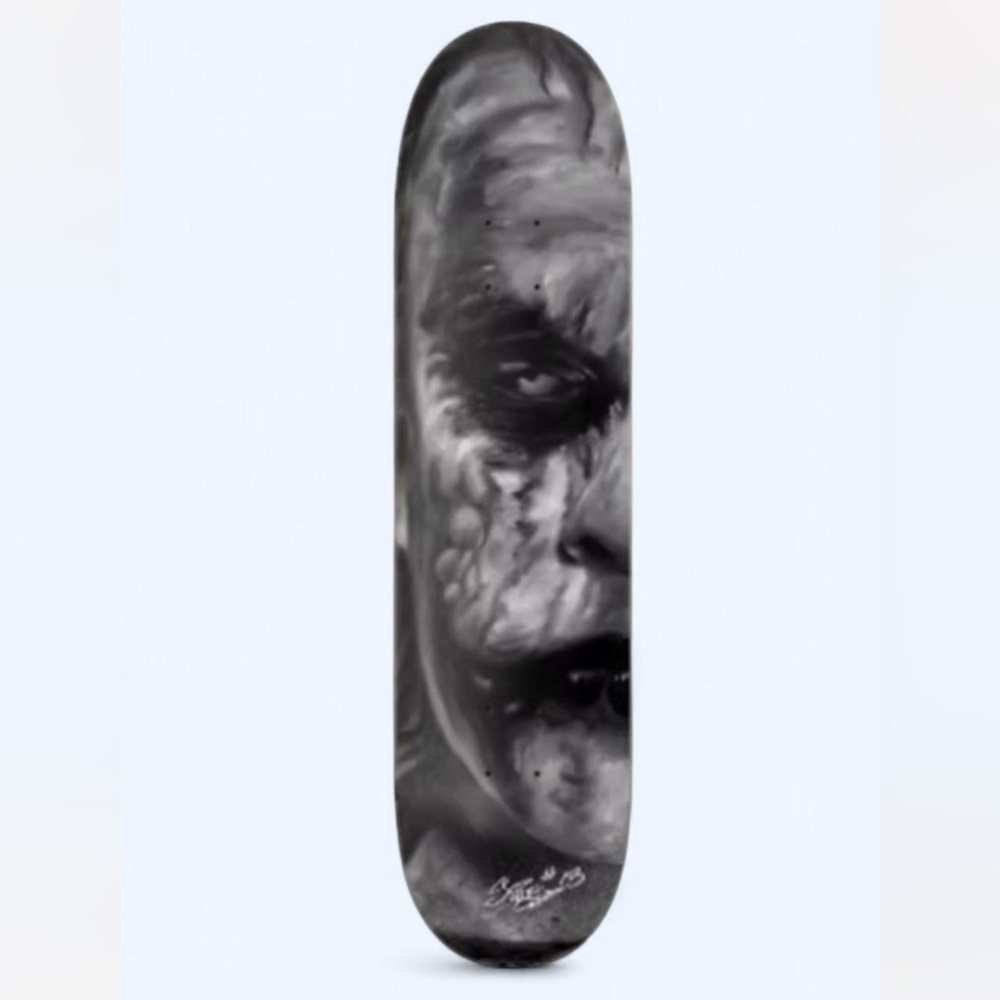 The Joker 2009 Gray Graphic Skateboard Deck or Wall Decal
